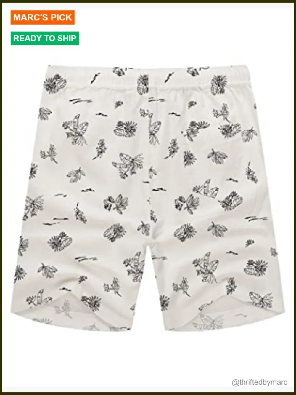 Men's Linen Elastic Waist Shorts, Casual Summer Beach Drawstring